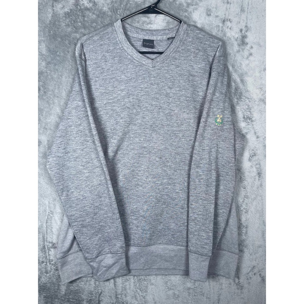 Dunning Peachtree Golf Club Mens Gray V-Neck Pullover Sweater Size Large